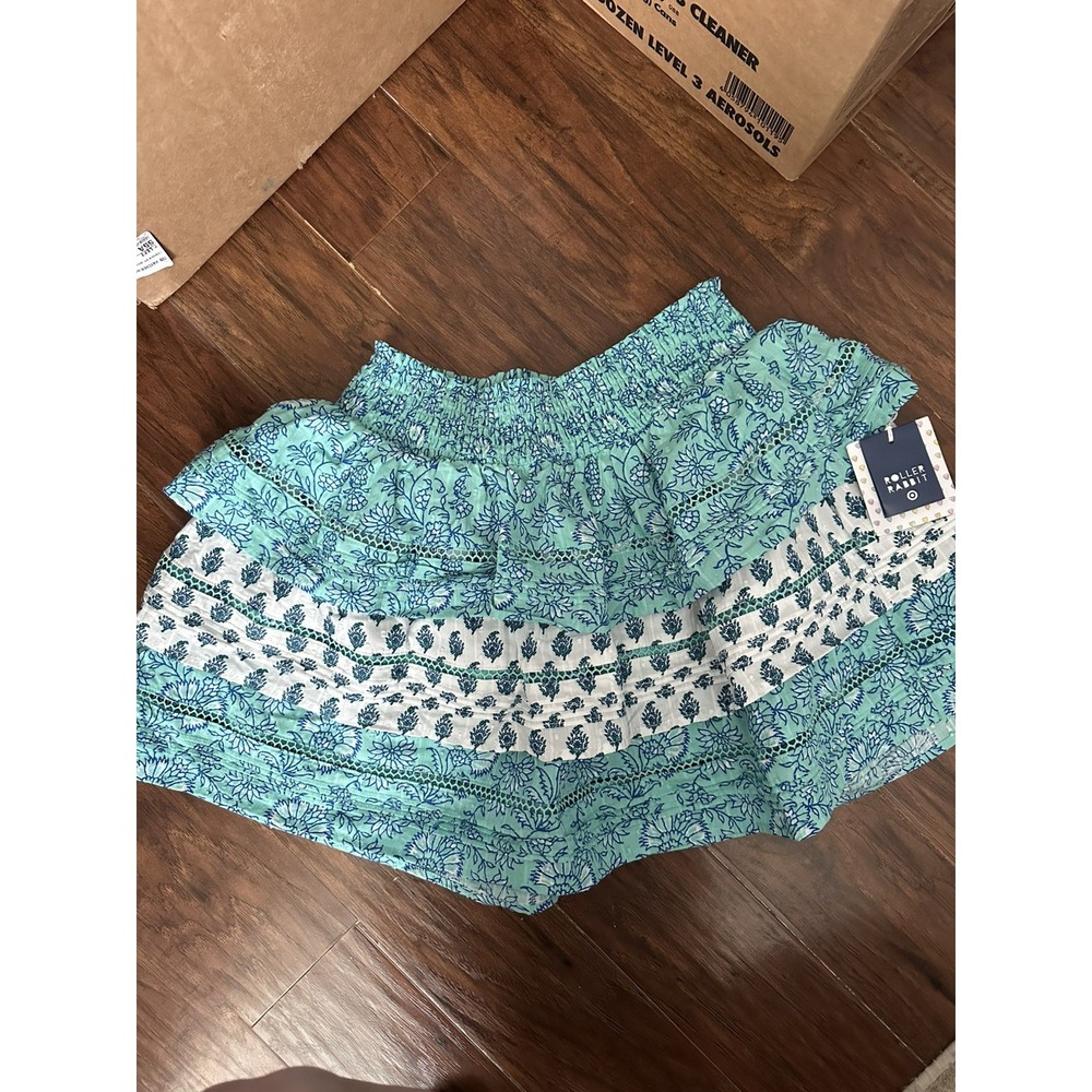 Roller Rabbit Short Skirt s Layered Ruffle Elastic Waist NEW